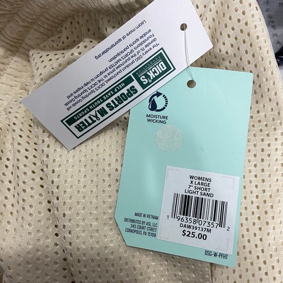 DSG Performance Women's Basketball 7" Short Light Sand NWT XL - Picture 5 of 5